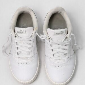 Puma Carina White Platform Sneakers Women’s Size 9 SoftFoam+